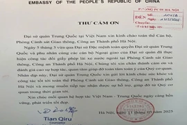 Đại sứ quán Trung Quốc gửi thư cảm ơn Phòng Cảnh sát giao thông Công an Hà Nội