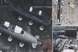 [Ảnh] Pháp lần đầu tiên ghép nối hai nửa để “tái sinh” tàu ngầm hạt nhân