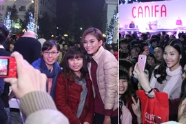 Mâu Thủy, Hoàng Thùy “chìm” trong vòng vây của khán giả Thủ đô