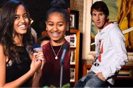 Messi tặng áo đấu cho con gái Tổng thống Mỹ