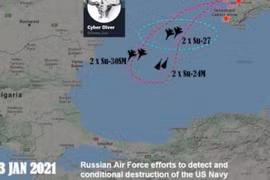 Sáu chiến đấu cơ Nga tập trận dội bom tàu khu trục Mỹ tiến vào Biển Đen