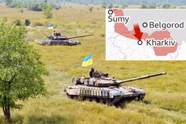 10 xe tăng Ukraine đột kích xuyên biên giới Nga ở Kharkiv?