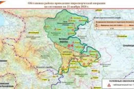 Nga công bố bản đồ mới của vùng Karabakh