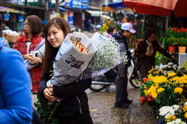 Những sắc hoa Tết ngập tràn phố phường Hà Nội