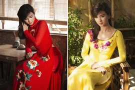 Kim Tuyến khoe đường cong duyên dáng với áo dài