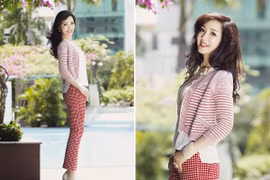 Không “sang chảnh”, Giáng My vẫn nổi bật trên phố