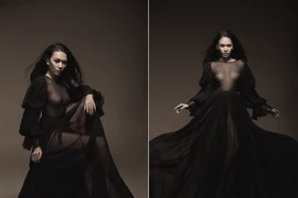 Siêu mẫu Diệu Huyền “nỏng bỏng” với váy xuyên thấu