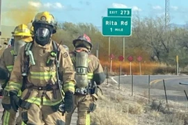 Xe chở hóa chất độc hại gặp nạn tại Mỹ