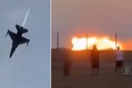 Tiêm kích F-16 Ba Lan lao xuống đường băng, bốc cháy thành quả cầu lửa