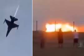 Tiêm kích F-16 Ba Lan lao xuống đường băng, bốc cháy thành quả cầu lửa