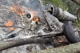 Rơi trực thăng chở Tổng tham mưu trưởng quân đội Ấn Độ