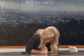 Nữ MC đột nhiên ngất xỉu trên sóng truyền hình trực tiếp