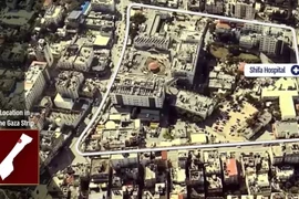 Israel không kích dữ dội gần bệnh viện lớn nhất Gaza