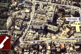 Israel không kích dữ dội gần bệnh viện lớn nhất Gaza