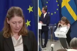 Tân Bộ trưởng Y tế Thụy Điển bất ngờ ngã quỵ trong buổi họp báo đầu tiên