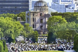 Hiroshima lần đầu sử dụng drone khảo sát Mái vòm bom nguyên tử