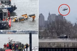 Trực thăng rơi xuống sông Hudson ở New York, không ai sống sót