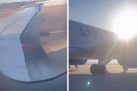 Máy bay Mỹ chở 109 người gặp sự cố động cơ khi đang chuẩn bị cất cánh