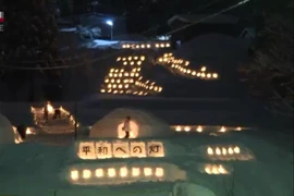 Chiêm ngưỡng ánh sáng kỳ diệu trong tuyết rơi kỷ lục tại Nhật Bản