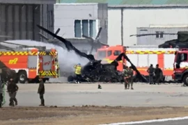 UAV trinh sát Hàn Quốc va chạm với trực thăng trong lúc hạ cánh xuống căn cứ 