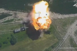 Khoảnh khắc UAV Geran-2 của Nga tập kích, phá hủy radar Ukraine