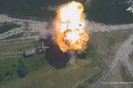 Khoảnh khắc UAV Geran-2 của Nga tập kích, phá hủy radar Ukraine