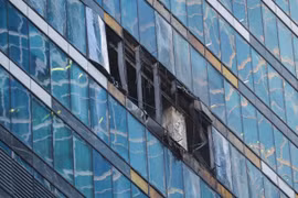 Máy bay không người lái đâm vào tòa nhà cao tầng ở Moscow