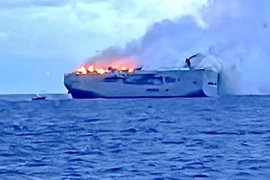 Cháy tàu chở hàng nghìn ô tô hạng sang ngoài khơi Hà Lan 