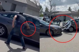 Khoảnh khắc đối tượng táo tợn cướp ô tô tại bãi đỗ xe ở Mỹ