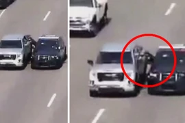 Khoảnh khắc nữ cảnh sát Mỹ dũng cảm cứu người lái xe bán tải 