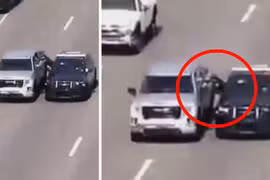 Khoảnh khắc nữ cảnh sát Mỹ dũng cảm cứu người lái xe bán tải 