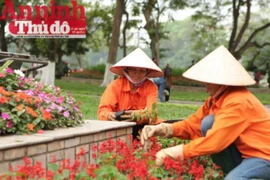 Thú vị những hình ảnh Thủ đô chuẩn bị cho lễ kỷ niệm 30/4