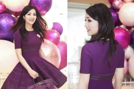 Hoa hậu Giáng My khoe vóc dáng “đồng hồ cát” gợi cảm