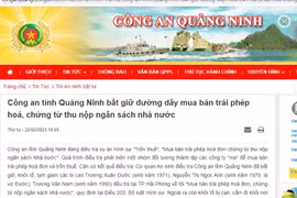 Công an tỉnh Quảng Ninh bắt giữ đường dây mua bán trái phép hoá, chứng từ thu nộp ngân sách nhà nước