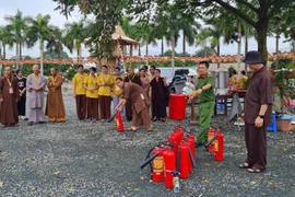 Lực lượng Công an tham gia công tác đảm bảo ANTT Hội trại tuổi trẻ với Phật giáo