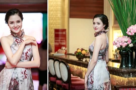 Á hậu Hoàng Anh vai trần gợi cảm đi dự sự kiện