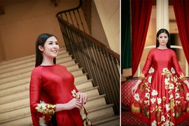 Đang lưu diễn châu Âu, Hoa hậu Ngọc Hân xuất hiện bất ngờ tại Hà Nội