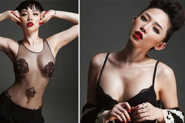 Tóc Tiên diện áo xuyên thấu không nội y khoe vòng 1 căng tràn