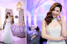 Á hậu Tú Anh vai trần gợi cảm cùng váy cưới tinh khôi