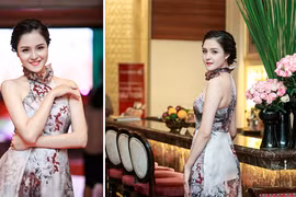 Á hậu Hoàng Anh vai trần gợi cảm đi dự sự kiện