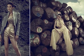 Á quân Next Top Model Kha Mỹ Vân khoe dáng siêu thon trong bộ sưu tập của Hồng Lam