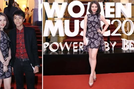 Vân Trang đi dự sự kiện cùng em trai