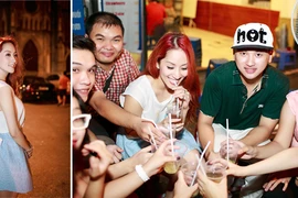 Khánh Thi mộc mạc đi uống trà chanh cùng fan ở Hà Nội