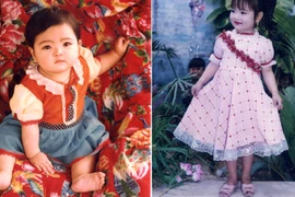 Thời thơ ấu “mũm mĩm” của Hoa hậu Ngọc Anh