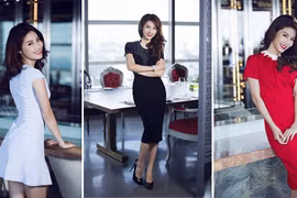 Diễm My 9x diện đầm kín đáo khoe vẻ đẹp ngọt ngào