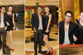 Hồng Quế - Vũ Tuấn Việt tay trong tay đi dự tiệc