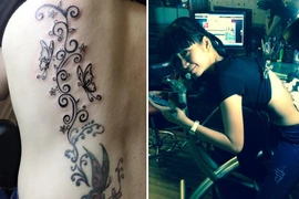 Bà chủ Venus Hạ Vy khoe hình xăm nghệ thuật kín nửa lưng