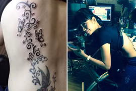 Bà chủ Venus Hạ Vy khoe hình xăm nghệ thuật kín nửa lưng