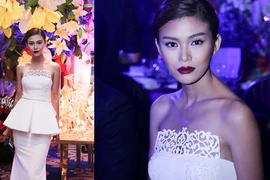 Mâu Thanh Thuỷ “e ấp” vòng 1 quyến rũ đi dự tiệc