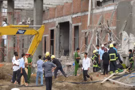 Sập công trình xây dựng trung tâm tiệc cưới Hoàng Tử, 1 người tử vong